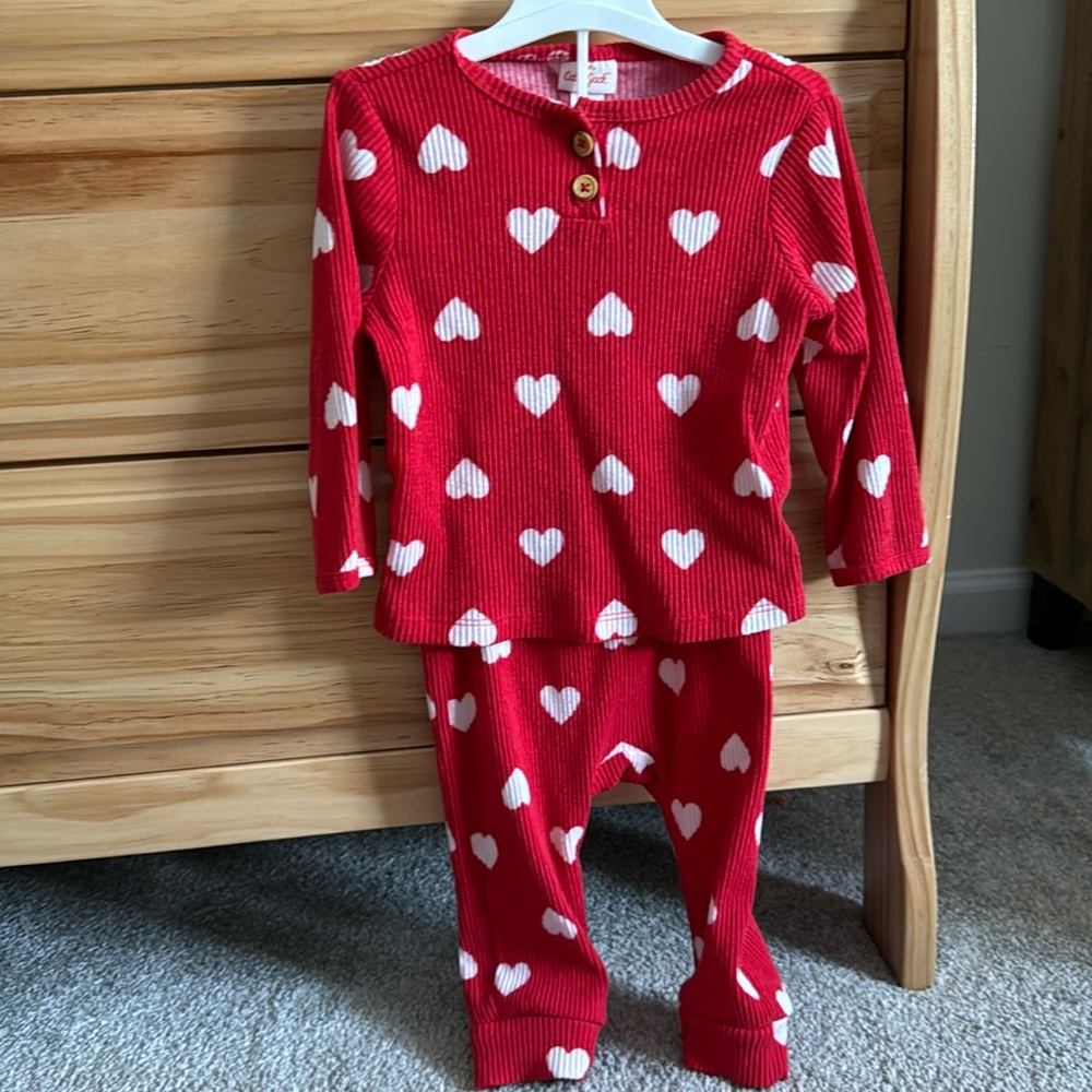 Valentines comfy matching set 12 months
